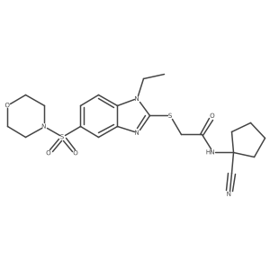 N-(1-cyanocyclopentyl)-2-{[1-ethyl-5-(morpholine-4-sulfonyl)-1H-1,3-benzodiazol-2-yl]sulfanyl}acetamide Structure