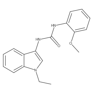 1-(1-ethyl-1H-indol-3-yl)-3-(2-methoxyphenyl)urea结构式