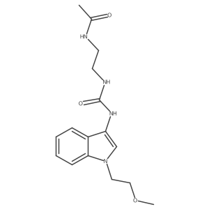 N-(2-(3-(1-(2-methoxyethyl)-1H-indol-3-yl)ureido)ethyl)acetamide Structure
