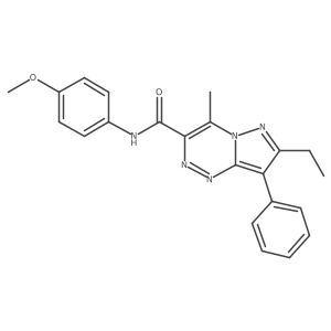 7-ethyl-N-(4-methoxyphenyl)-4-methyl-8-phenylpyrazolo[5,1-c][1,2,4]triazine-3-carboxamide结构式