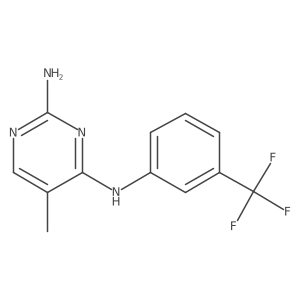 5-methyl-4-N-[3-(trifluoromethyl)phenyl]pyrimidine-2,4-diamine结构式