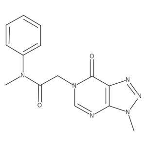 N-methyl-2-{3-methyl-7-oxo-3H,6H,7H-[1,2,3]triazolo[4,5-d]pyrimidin-6-yl}-N-phenylacetamide Structure