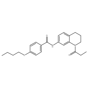 4-butoxy-N-(1-propanoyl-1,2,3,4-tetrahydroquinolin-7-yl)benzamide Structure