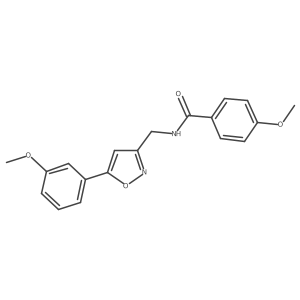 4-methoxy-N-((5-(3-methoxyphenyl)isoxazol-3-yl)methyl)benzamide Structure