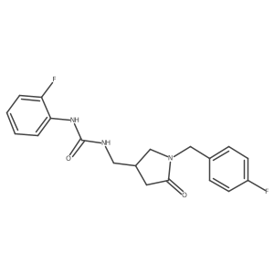 1-((1-(4-Fluorobenzyl)-5-oxopyrrolidin-3-yl)methyl)-3-(2-fluorophenyl)urea结构式