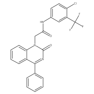 N-[4-chloro-3-(trifluoromethyl)phenyl]-2-(2-oxo-4-phenyl-quinazolin-1-yl)acetamide Structure