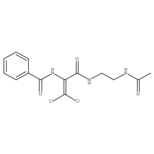 CC(=O)NCCNC(=O)C(NC(=O)c1ccccc1)=C(Cl)Cl结构式