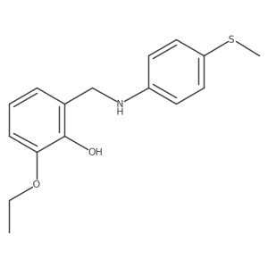 2-Ethoxy-6-({[4-(methylthio)phenyl]amino}methyl)phenol Structure