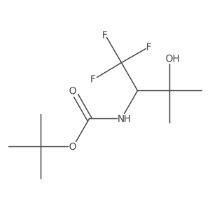 (2-Hydroxy-2-methyl-1-trifluoromethyl-propyl)-carbamic acid tert-butyl ester Structure