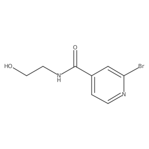 2-bromo-N-(2-hydroxyethyl)pyridine-4-carboxamide结构式