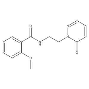 2-methoxy-N-(2-(6-oxopyridazin-1(6H)-yl)ethyl)benzamide结构式
