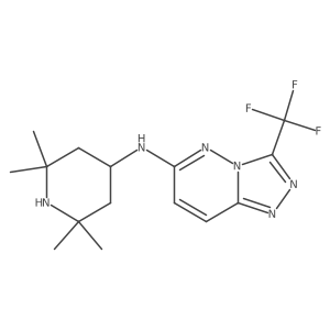 N-(2,2,6,6-tetramethylpiperidin-4-yl)-3-(trifluoromethyl)[1,2,4]triazolo[4,3-b]pyridazin-6-amine结构式