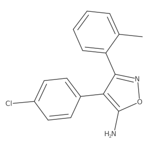 4-(4-Chlorophenyl)-3-(2-methylphenyl)-5-isoxazolamine Structure