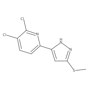 2,3-Dichloro-6-[5-(methylthio)-1H-pyrazol-3-yl]pyridine Structure