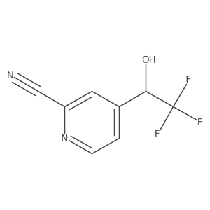 4-(2,2,2-Trifluoro-1-hydroxyethyl)pyridine-2-carbonitrile结构式