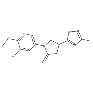 1-(3-Chloro-4-methoxyphenyl)-4-(3-methyl-1,2,4-oxadiazol-5-yl)pyrrolidin-2-one Structure
