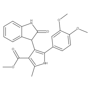 methyl 5-(3,4-dimethoxyphenyl)-2-methyl-4-(2-oxo-2,3-dihydro-1H-indol-3-yl)-1H-pyrrole-3-carboxylate Structure