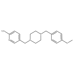 5-[4-(4-Methoxy-benzyl)-piperazin-1-ylmethyl]-pyridin-2-ylamine结构式