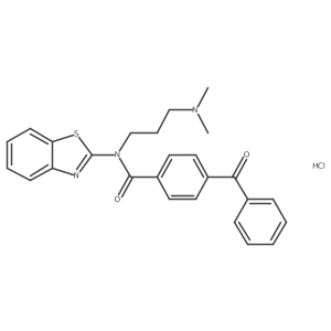 N-(benzo[d]thiazol-2-yl)-4-benzoyl-N-(3-(dimethylamino)propyl)benzamide hydrochloride结构式