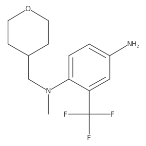 N1-Methyl-N1-((tetrahydro-2H-pyran-4-yl)methyl)-2-(trifluoromethyl)benzene-1,4-diamine结构式