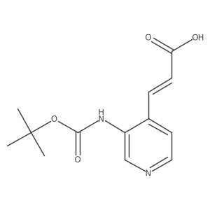 3-[3-[[(1,1-Dimethylethoxy)carbonyl]amino]-4-pyridinyl]-2-propenoic acid结构式