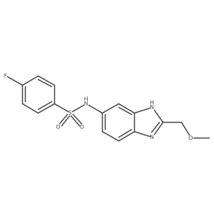 4-fluoro-N-[2-(methoxymethyl)-1H-benzimidazol-5-yl]benzenesulfonamide结构式