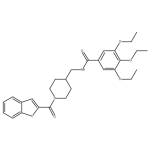 N-((1-(benzofuran-2-carbonyl)piperidin-4-yl)methyl)-3,4,5-triethoxybenzamide Structure