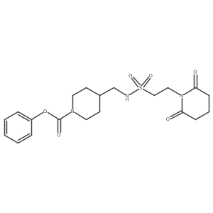 Phenyl 4-((2-(2,6-dioxopiperidin-1-yl)ethylsulfonamido)methyl)piperidine-1-carboxylate Structure