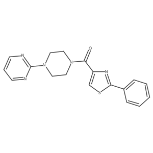 (2-Phenylthiazol-4-yl)(4-(pyrimidin-2-yl)piperazin-1-yl)methanone结构式