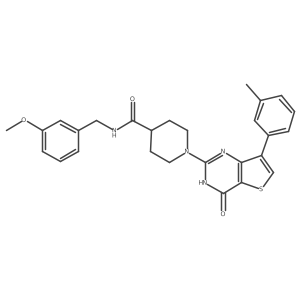 N-(3-methoxybenzyl)-1-[7-(3-methylphenyl)-4-oxo-3,4-dihydrothieno[3,2-d]pyrimidin-2-yl]piperidine-4-carboxamide Structure