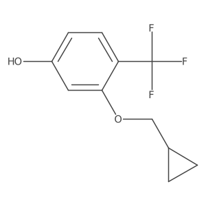 3-(Cyclopropylmethoxy)-4-(trifluoromethyl)phenol结构式