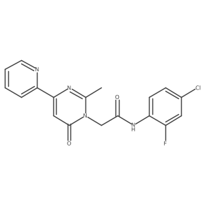 N-(4-chloro-2-fluorophenyl)-2-[2-methyl-6-oxo-4-(pyridin-2-yl)-1,6-dihydropyrimidin-1-yl]acetamide Structure