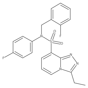 3-ethyl-N-(4-fluorophenyl)-N-[(2-fluorophenyl)methyl]-[1,2,4]triazolo[4,3-a]pyridine-8-sulfonamide Structure