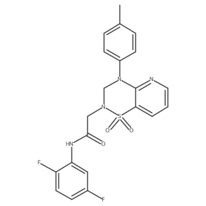 N-(2,5-difluorophenyl)-2-(1,1-dioxido-4-(p-tolyl)-3,4-dihydro-2H-pyrido[2,3-e][1,2,4]thiadiazin-2-yl)acetamide Structure