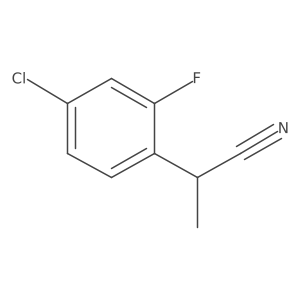 2-(4-Chloro-2-fluorophenyl)propanenitrile Structure