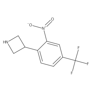3-[2-Nitro-4-(trifluoromethyl)phenyl]azetidine结构式