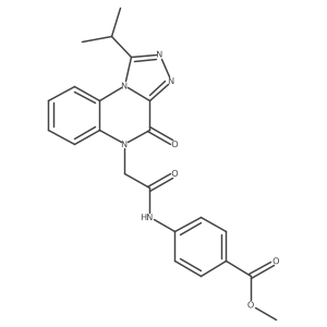 methyl 4-(2-(1-isopropyl-4-oxo-[1,2,4]triazolo[4,3-a]quinoxalin-5(4H)-yl)acetamido)benzoate结构式