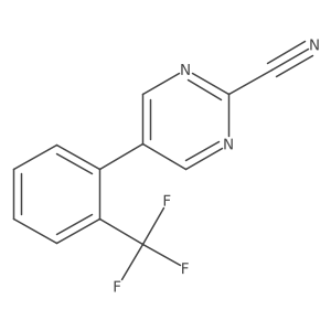 5-(2-(Trifluoromethyl)phenyl)pyrimidine-2-carbonitrile Structure
