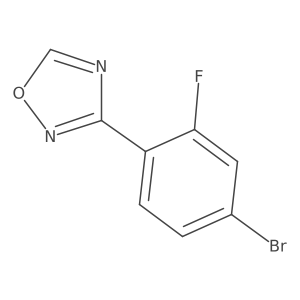 3-(4-Bromo-2-fluorophenyl)-1,2,4-oxadiazole结构式