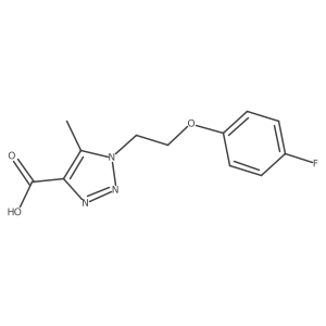 1-[2-(4-fluorophenoxy)ethyl]-5-methyl-1H-1,2,3-triazole-4-carboxylic acid结构式