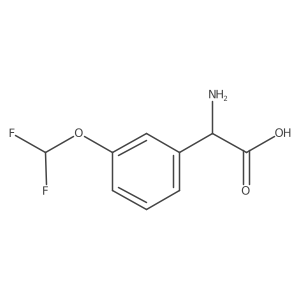 2-Amino-2-[3-(difluoromethoxy)phenyl]acetic acid结构式