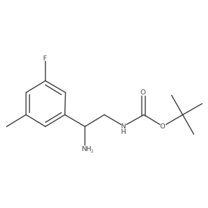 tert-butyl N-[2-amino-2-(3-fluoro-5-methylphenyl)ethyl]carbamate Structure