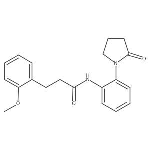 3-(2-methoxyphenyl)-N-[2-(2-oxopyrrolidin-1-yl)phenyl]propanamide结构式