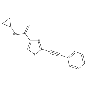 N-cyclopropyl-2-(2-phenylethynyl)thiazole-4-carboxamide Structure