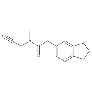 N-(cyanomethyl)-2-(2,3-dihydro-1H-inden-5-yl)-N-methylacetamide结构式