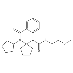 2'-cyclopentyl-N-(2-methoxyethyl)-1'-oxo-1',4'-dihydro-2'H-spiro[cyclopentane-1,3'-isoquinoline]-4'-carboxamide Structure