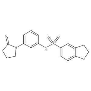 N-[3-(2-oxopyrrolidin-1-yl)phenyl]-2,3-dihydro-1-benzofuran-5-sulfonamide Structure