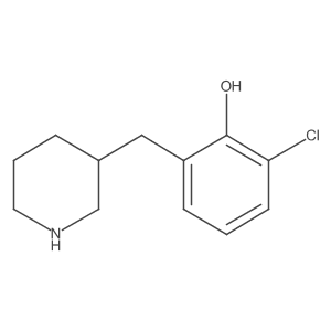2-Chloro-6-[(piperidin-3-yl)methyl]phenol Structure