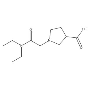 1-[(Diethylcarbamoyl)methyl]pyrrolidine-3-carboxylic acid结构式