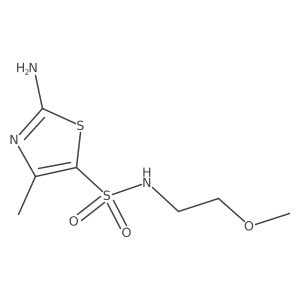 2-Amino-N-(2-methoxyethyl)-4-methylthiazole-5-sulfonamide Structure